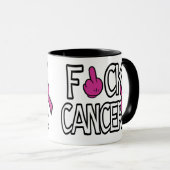 F#CK CANCER... Breast kanker Mok (Voorkant rechts)