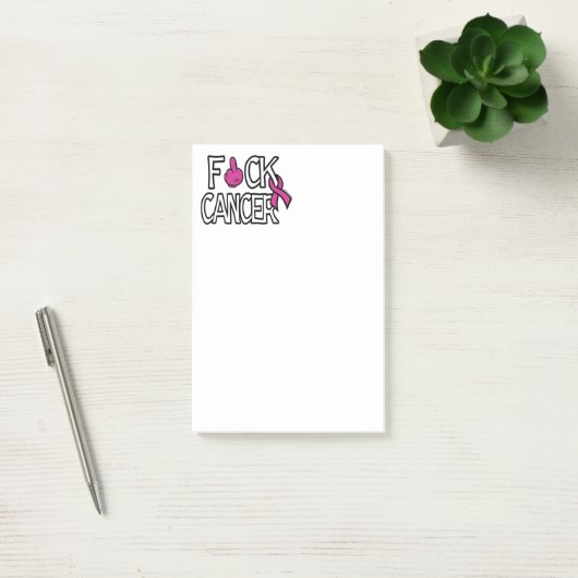 F#CK CANCER... Breast kanker Post-it® Notes (Kantoor)