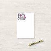 F#CK CANCER... Breast kanker Post-it® Notes (Op bureau)