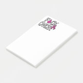 F#CK CANCER... Breast kanker Post-it® Notes (Schuin)
