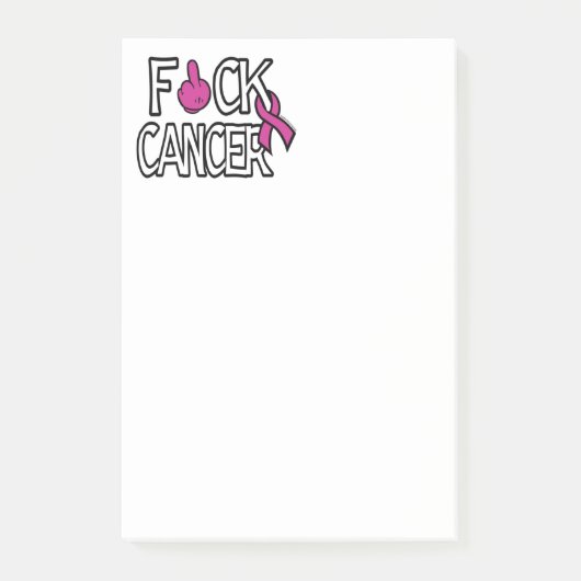 F#CK CANCER... Breast kanker Post-it® Notes (Voorkant)