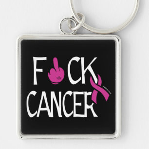F#CK CANCER... Breast kanker Sleutelhanger