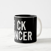 F CK CANCER-mok Tweekleurige Koffiemok (Voorkant rechts)
