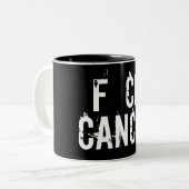 F CK CANCER-mok Tweekleurige Koffiemok (Voorkant links)