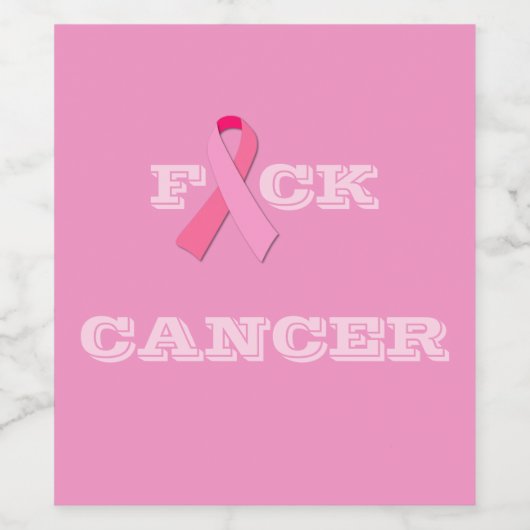 F CK CANCER WIJN ETIKET (Enkel label)