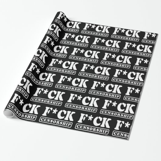 F*CK CENSUUR CADEAUPAPIER (Uitgerold)