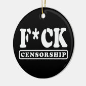 F*CK CENSUUR KERAMISCH ORNAMENT (Links)