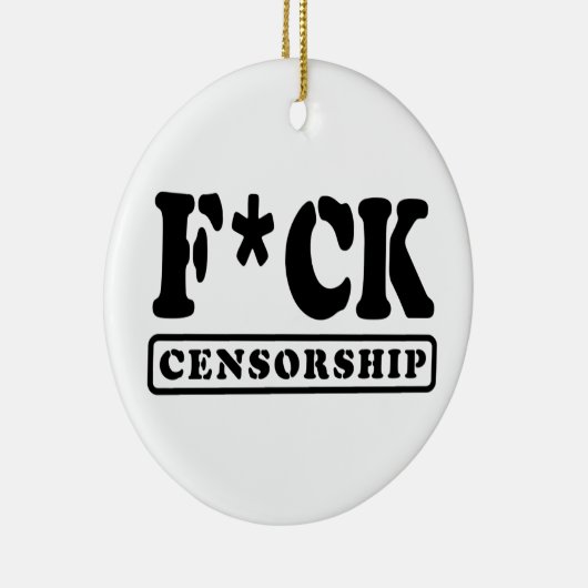 F*CK CENSUUR KERAMISCH ORNAMENT (Rechts)