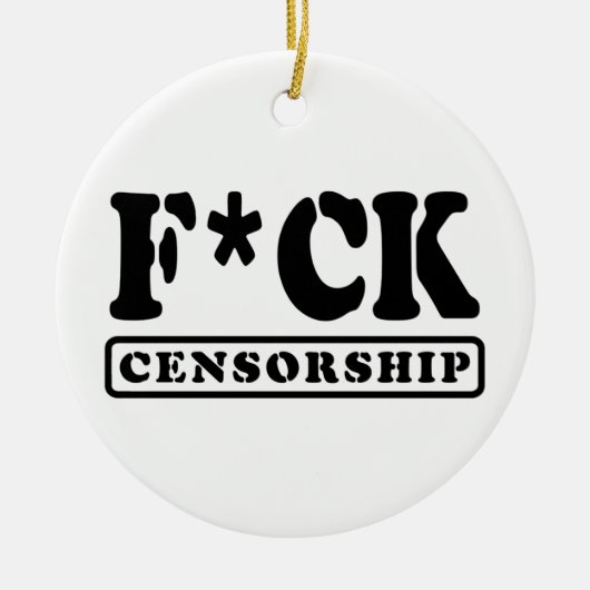 F*CK CENSUUR KERAMISCH ORNAMENT (Voorkant)