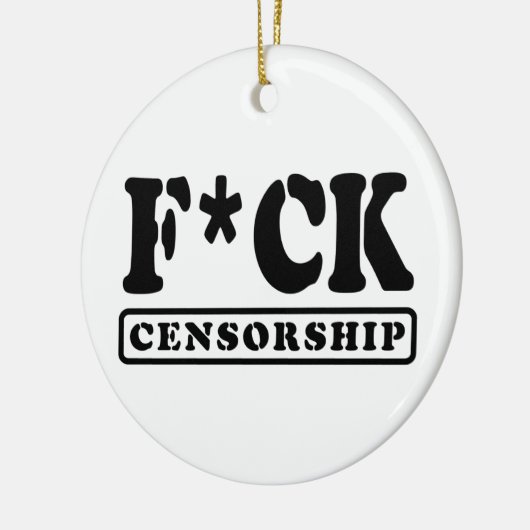 F*CK CENSUUR KERAMISCH ORNAMENT (Links)