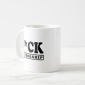 F*CK CENSUUR KOFFIEMOK (Voorkant links)