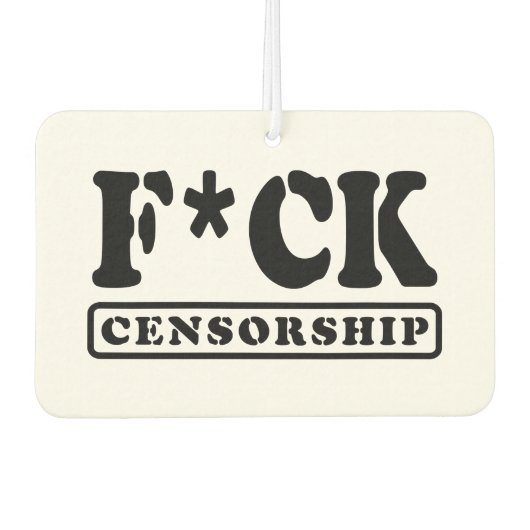F*CK CENSUUR LUCHTVERFRISSER (Voorkant)