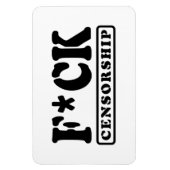 F*CK CENSUUR MAGNEET (Verticaal)