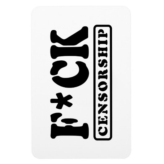 F*CK CENSUUR MAGNEET (Verticaal)