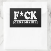 F*CK CENSUUR RECHTHOEKIGE STICKER (Tas)