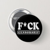 F*CK CENSUUR RONDE BUTTON 5,7 CM (Voorkant /achterkant)