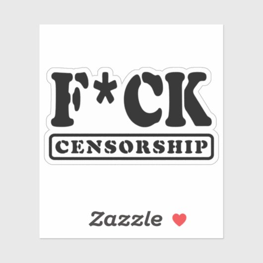 F*CK CENSUUR STICKER (Vel)
