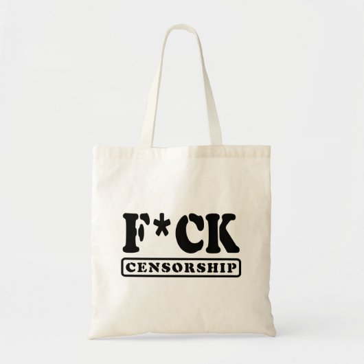 F*CK CENSUUR TOTE BAG (Voorkant)