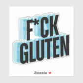 F*CK Gluten - Glutenvrij + Coeliakie Vinyl Sticker (Vel)