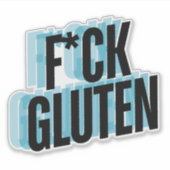 F*CK Gluten - Glutenvrij + Coeliakie Vinyl Sticker (Voorkant)