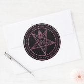 F*CK KANKER! Baphomet-sticker Ronde Sticker (Envelop)