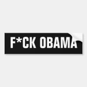 F*CK OBAMA BUMPERSTICKER (Voorkant)