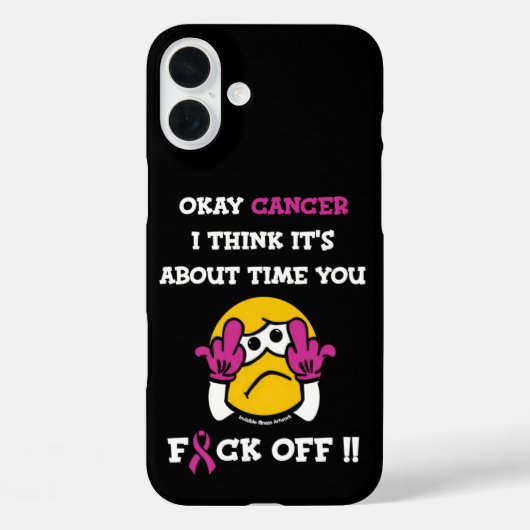 F#CK OFF... Breast kanker Case-Mate iPhone Case (Achterkant)