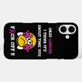 F#CK OFF... Breast kanker Case-Mate iPhone Case (Achterkant (horizontaal))