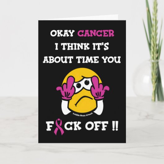 F#CK OFF... Breast kanker Kaart (Voorkant)