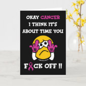 F#CK OFF... Breast kanker Kaart (Gele Bloem)