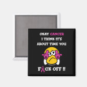F#CK OFF... Breast kanker Magneet (Voorkant / Achterkant)