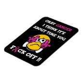 F#CK OFF... Breast kanker Magneet (Linkerzijde)