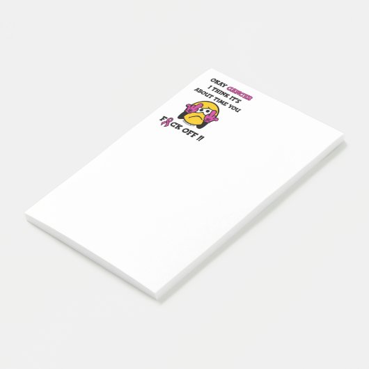 F#CK OFF... Breast kanker Post-it® Notes (Schuin)