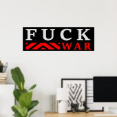 F@ck oorlog geen oorlog poster (Thuiskantoor)