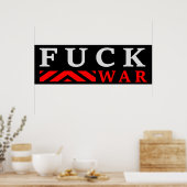 F@ck oorlog geen oorlog poster (Keuken)