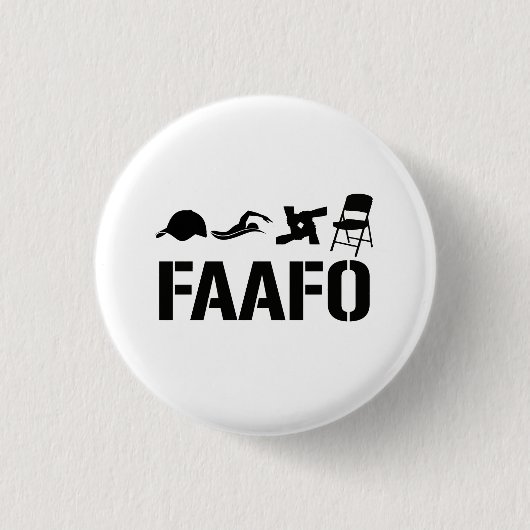 F@ck rond en ontdek ronde button 3,2 cm (Voorkant)