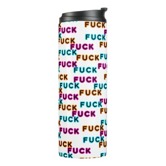 F*ck thermische tuimelaar thermosbeker (Gedraaid links)