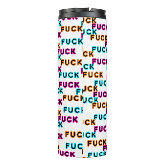 F*ck thermische tuimelaar thermosbeker (Achterkant)