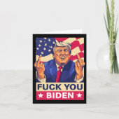 F%ck U Biden Grappige Trump Kaart (Voorkant)