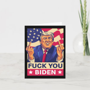 F%ck U Biden Grappige Trump Kaart