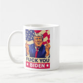 F%ck U Biden Grappige Trump Koffiemok (Links)