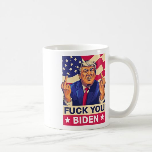 F%ck U Biden Grappige Trump Koffiemok (Rechts)