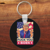 F%ck U Biden Grappige Trump Sleutelhanger (Voorkant)