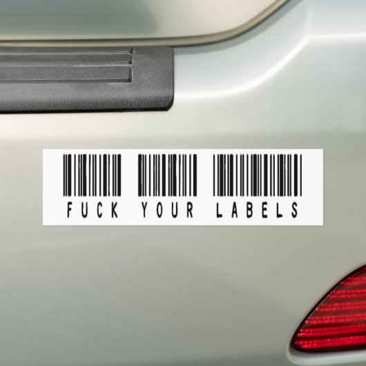 F*ck Uw Etiketten Bumpersticker (Op auto)