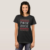 F CK ZUCK FB Jail Fact Checkers Ugly Kerstmis Swe T-shirt (Voorkant volledig)