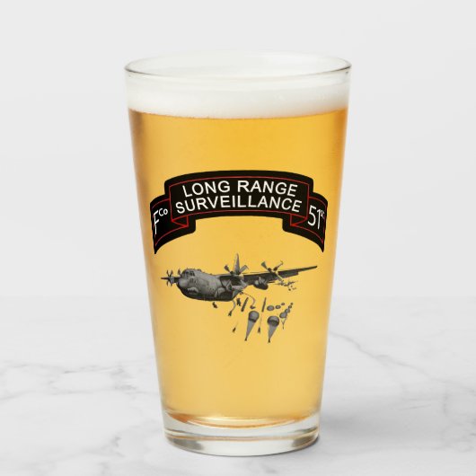F CO 51st INF LRSC Bierpint Glas (Voorkant gevuld)