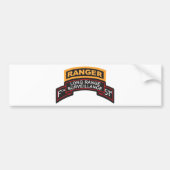 F Co 51st Infanterie LRS scrol, Ranger Tab Bumpersticker (Voorkant)