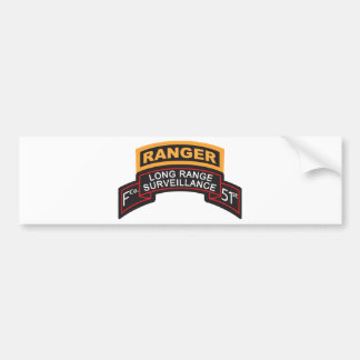 F Co 51st Infanterie LRS scrol, Ranger Tab Bumpersticker