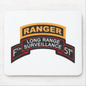 F Co 51st Infanterie LRS scrol, Ranger Tab Muismat (Voorkant)