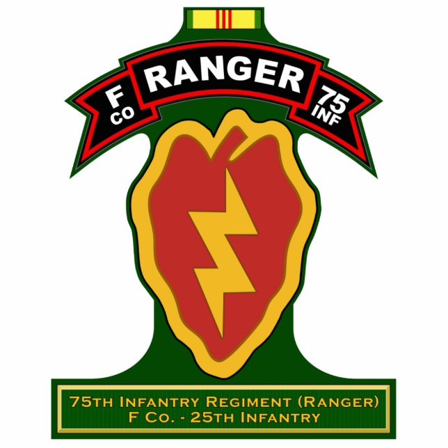 F Co., 75th Infantertry Regiment - Rangers, Vietna Staand Fotobeeldje (Voorkant)